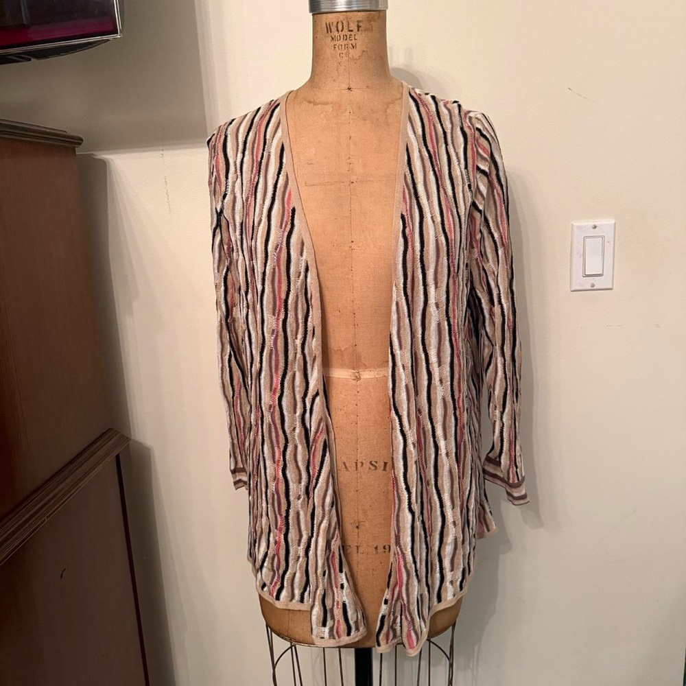 NIC+ZOE Striped Open Cardigan Sweater